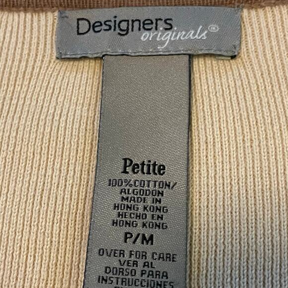 Brown patchwork ribbed knit tshirt, earth tones preppy indie retro bohemian - Picture 5 of 5